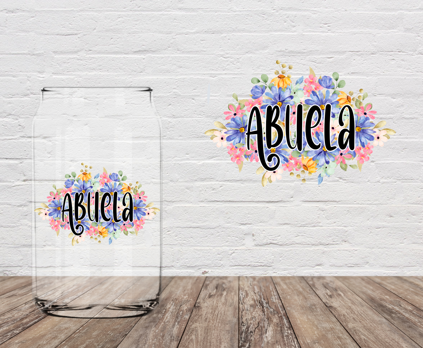 Abuela Floral 4" UV DTF