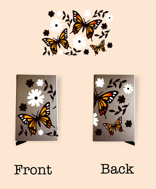 Floral Butterfly Card Holder Wrap UV
