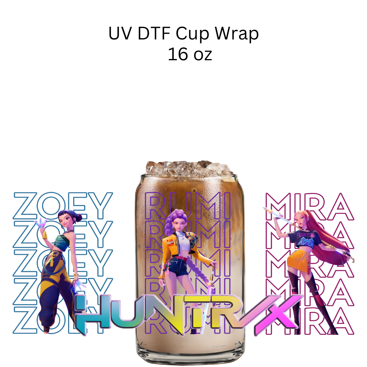 Hunt Girl Names UV DTF Cup Wrap