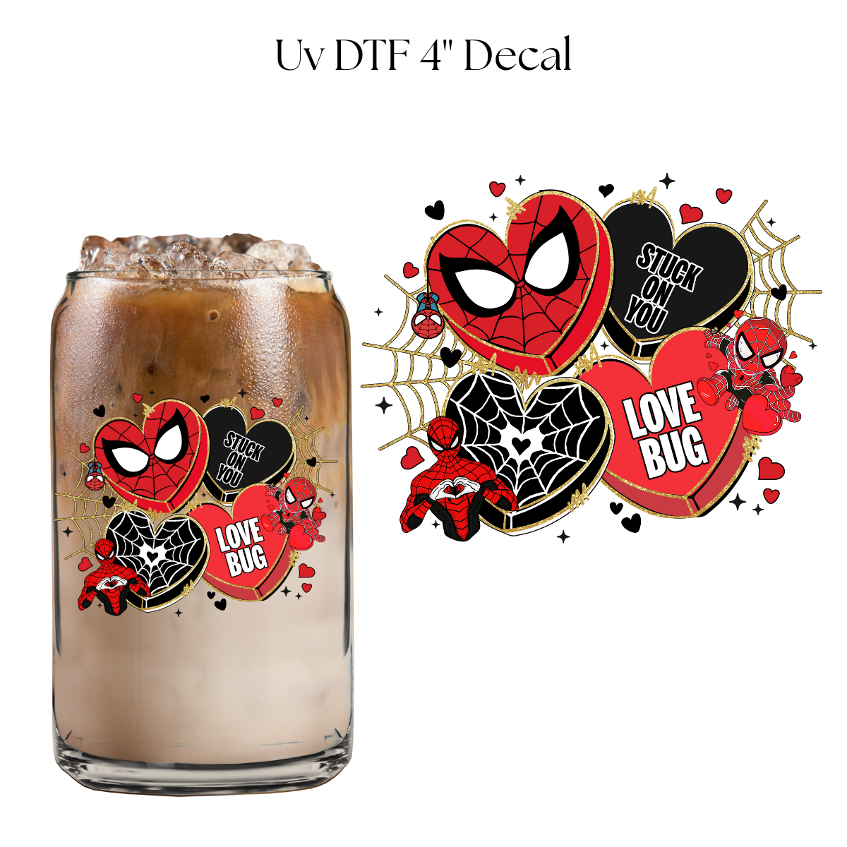 Love Bug Spider 4” UV DTF Decal