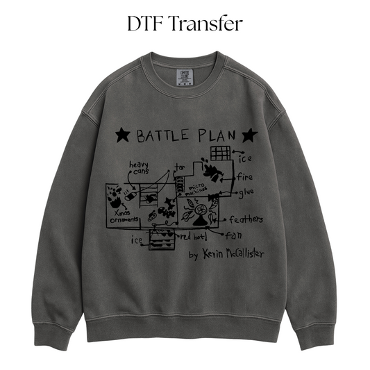 Battle Plan Single Color DTF Transfer