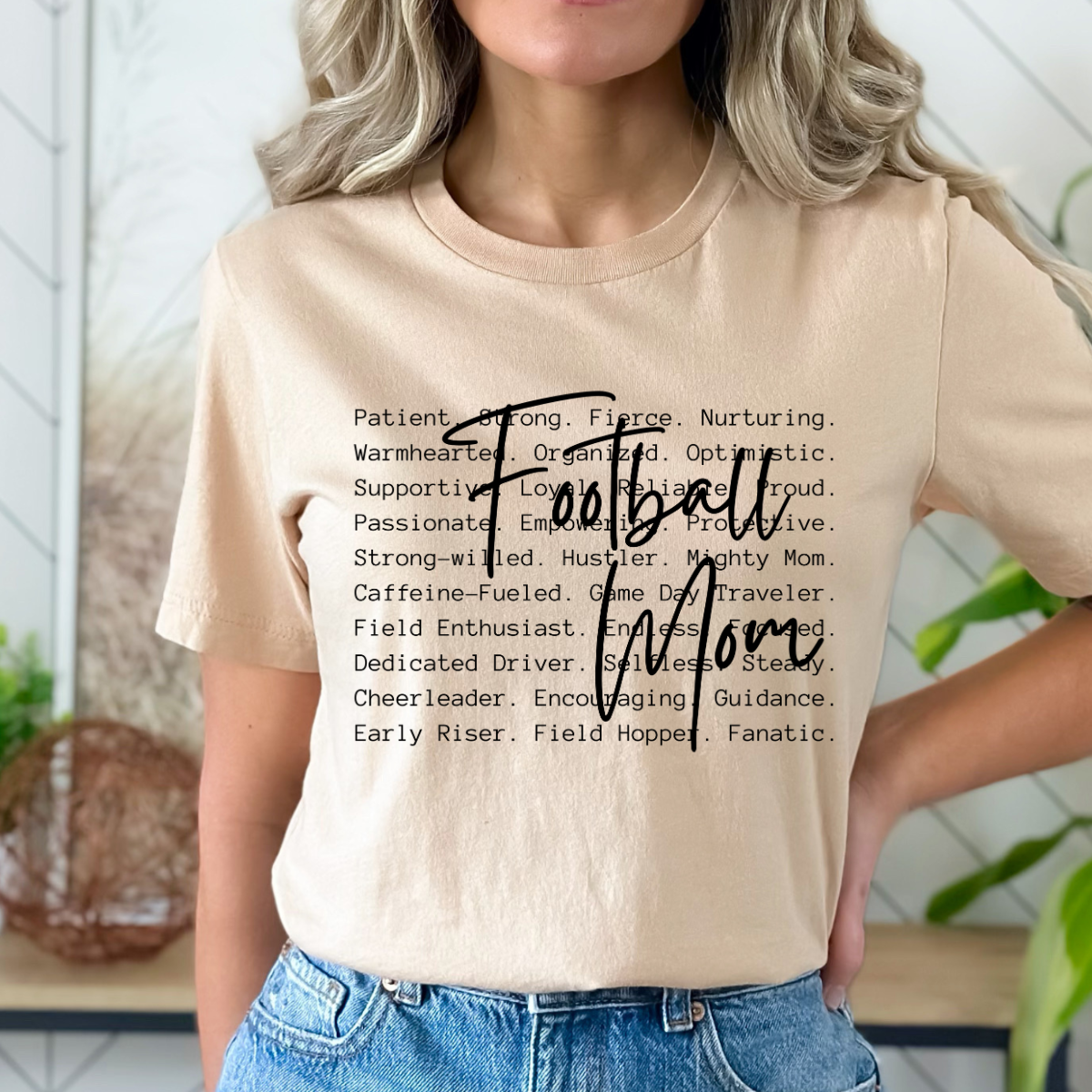 Football Mom SINGLE Color DTF Transfer