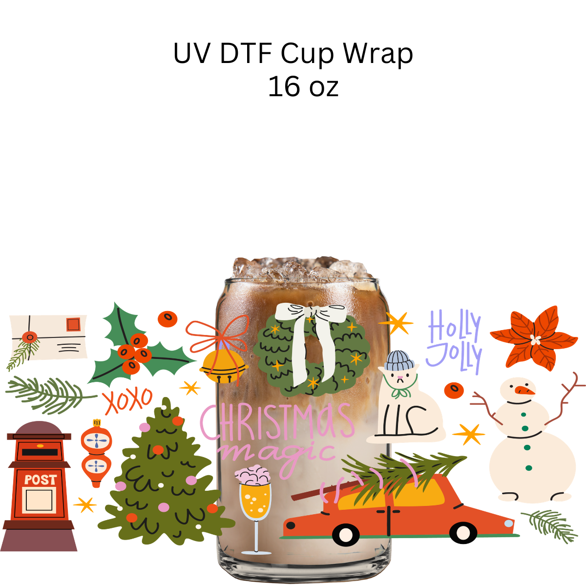 Christmas Magic UV DTF Cup Wrap