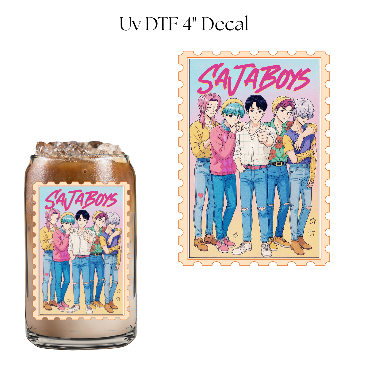S Boys Stamp 4” UV DTF Decal