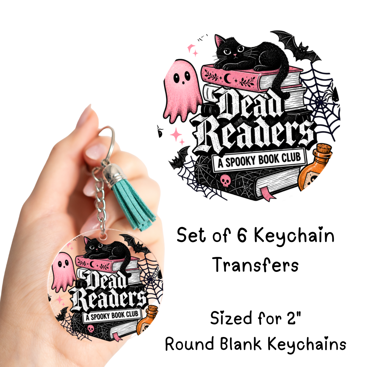 Dead Readers Keychain Transfer Set of 6