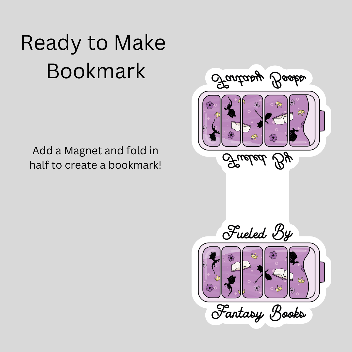 Fueled By Fantasy Books Magnetic Bookmark DIY