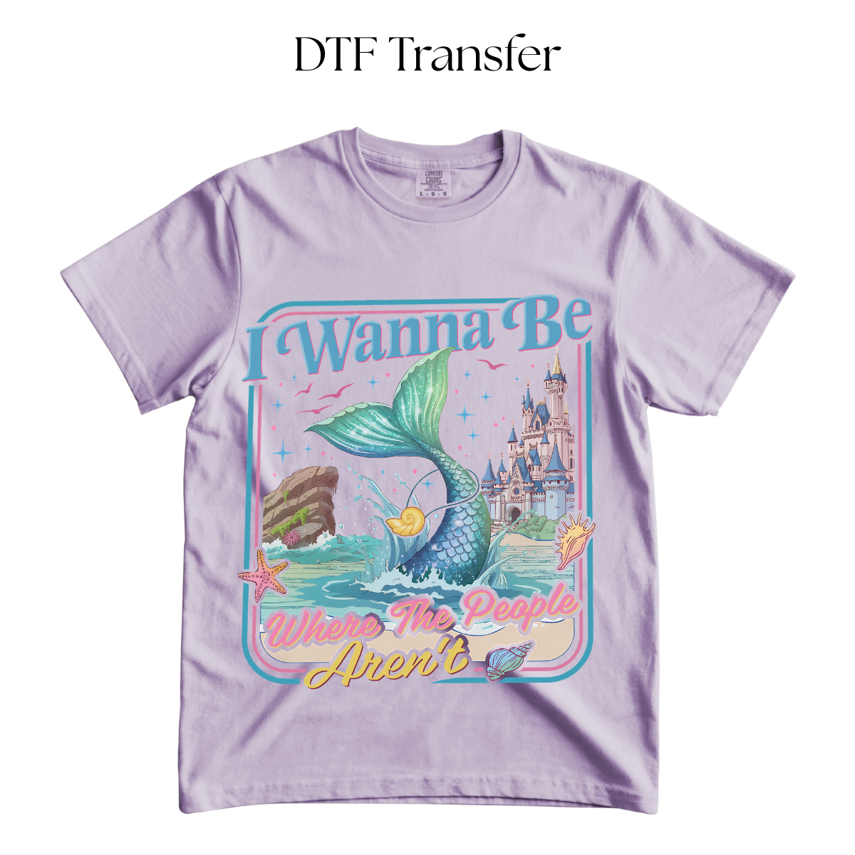 I Wanna Be Where The people Aren't DTF Transfer