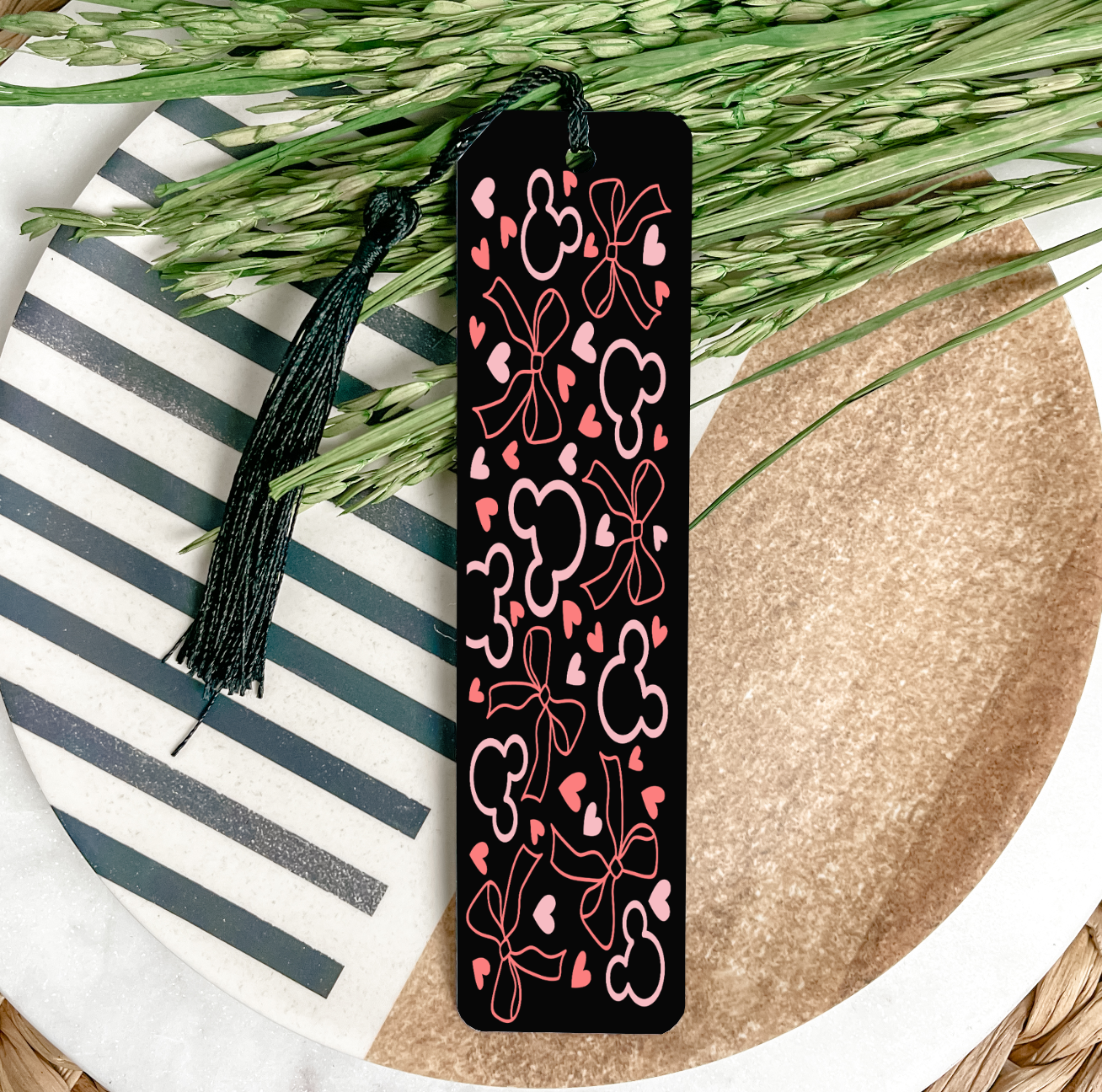 Magical Pink Bows UV DTF Bookmark DOUBLE SIDED