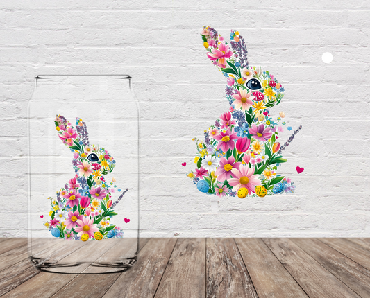 Floral Bunny 4" UV DTF