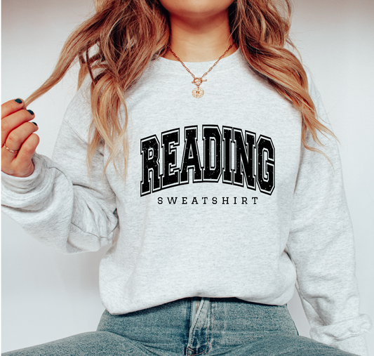 Reading Sweatshirt (BLACK) SINGLE COLOR DTF TRANSFER