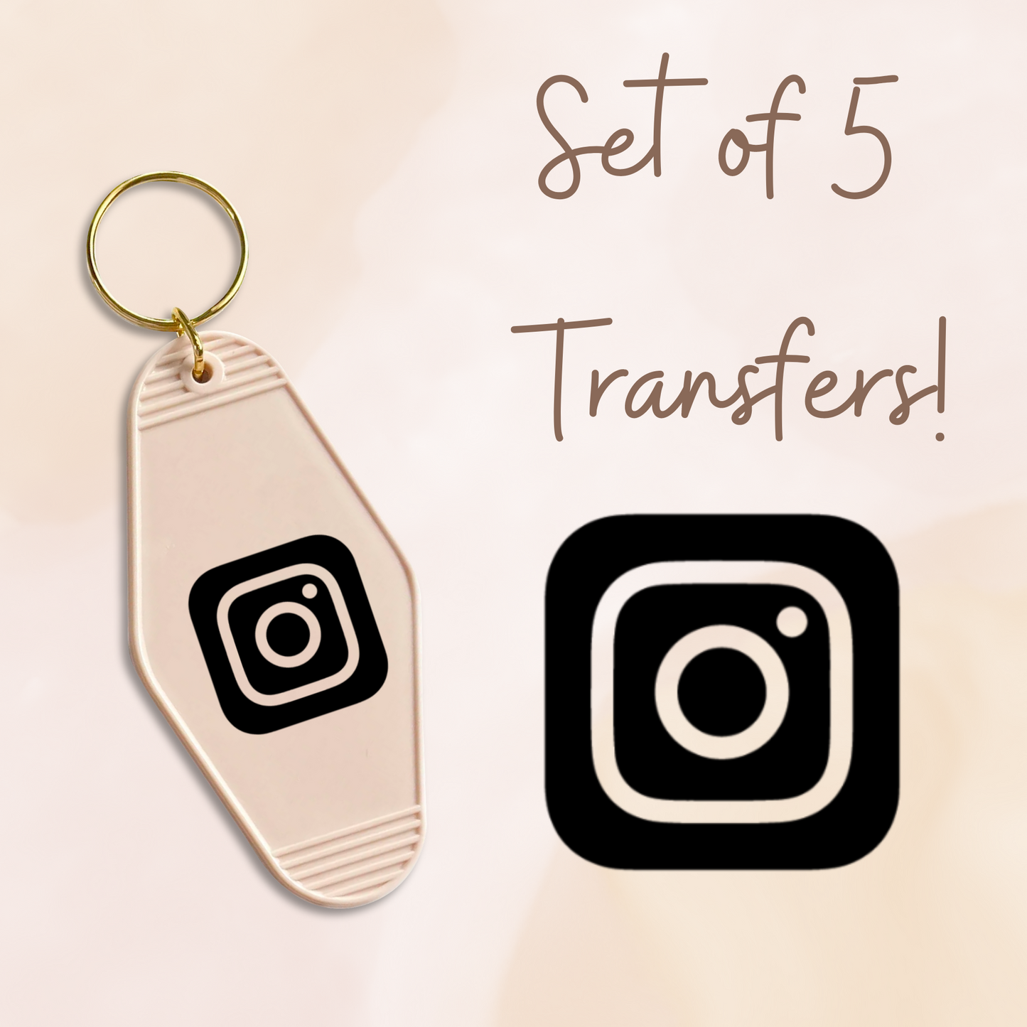 Black Insta Logo MOTEL KEYCHAIN Transfer