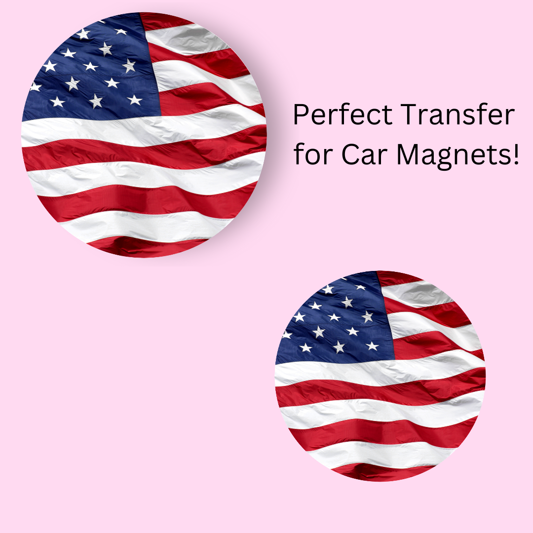 American Flag 4.5" UV DTF (perfect for car magnets)