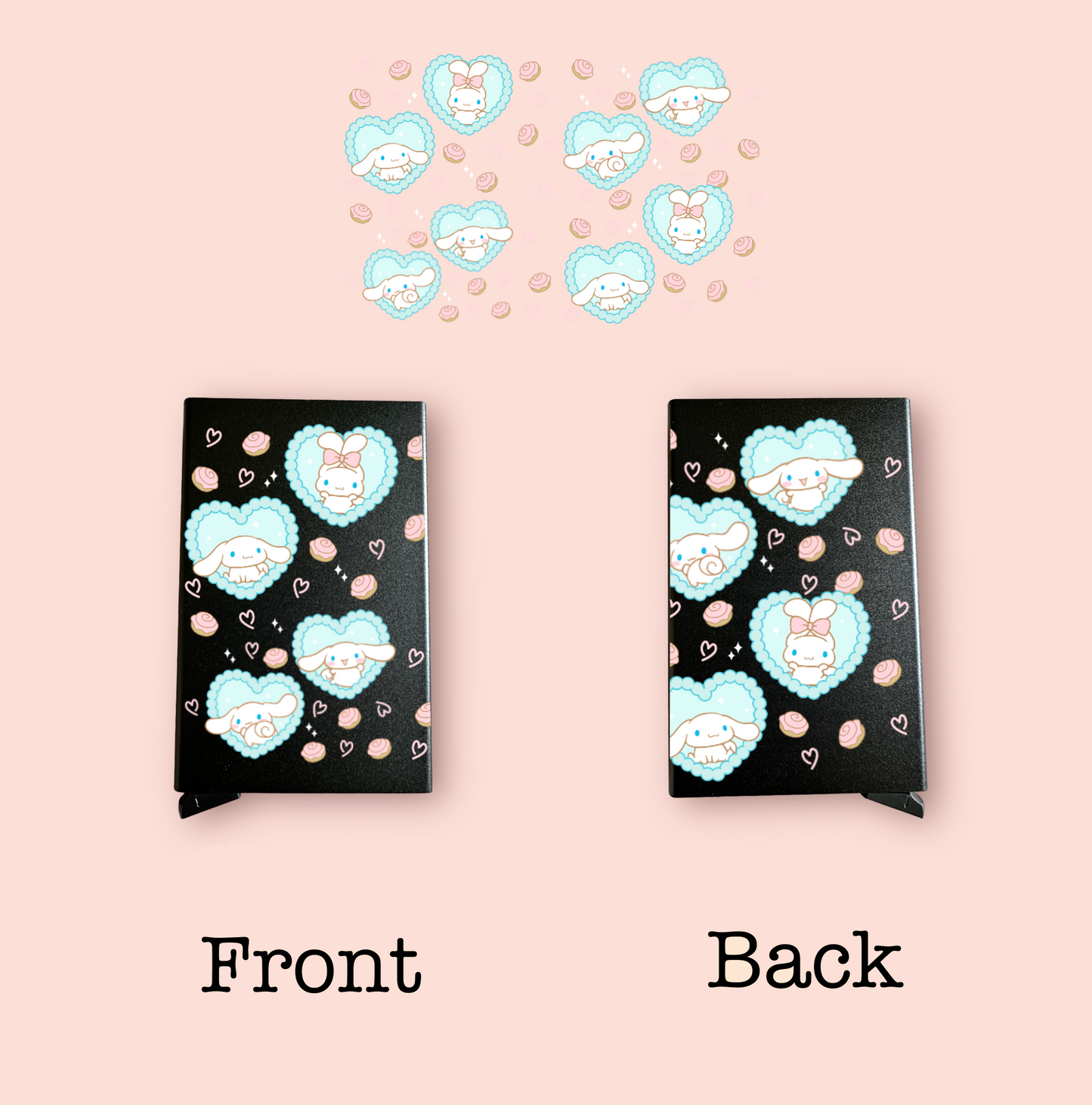 Hk Blue Heart Card Holder Wrap UV