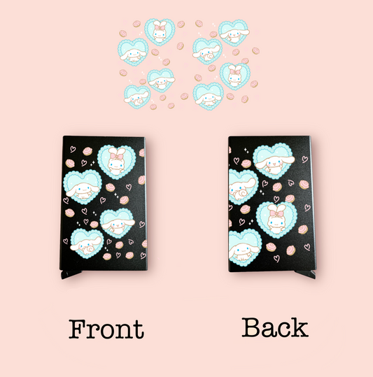 Hk Blue Heart Card Holder Wrap UV