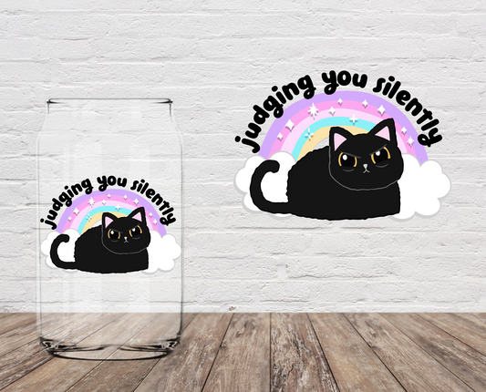 Judging You Silently 4" UV DTF DOUBLE SIDED