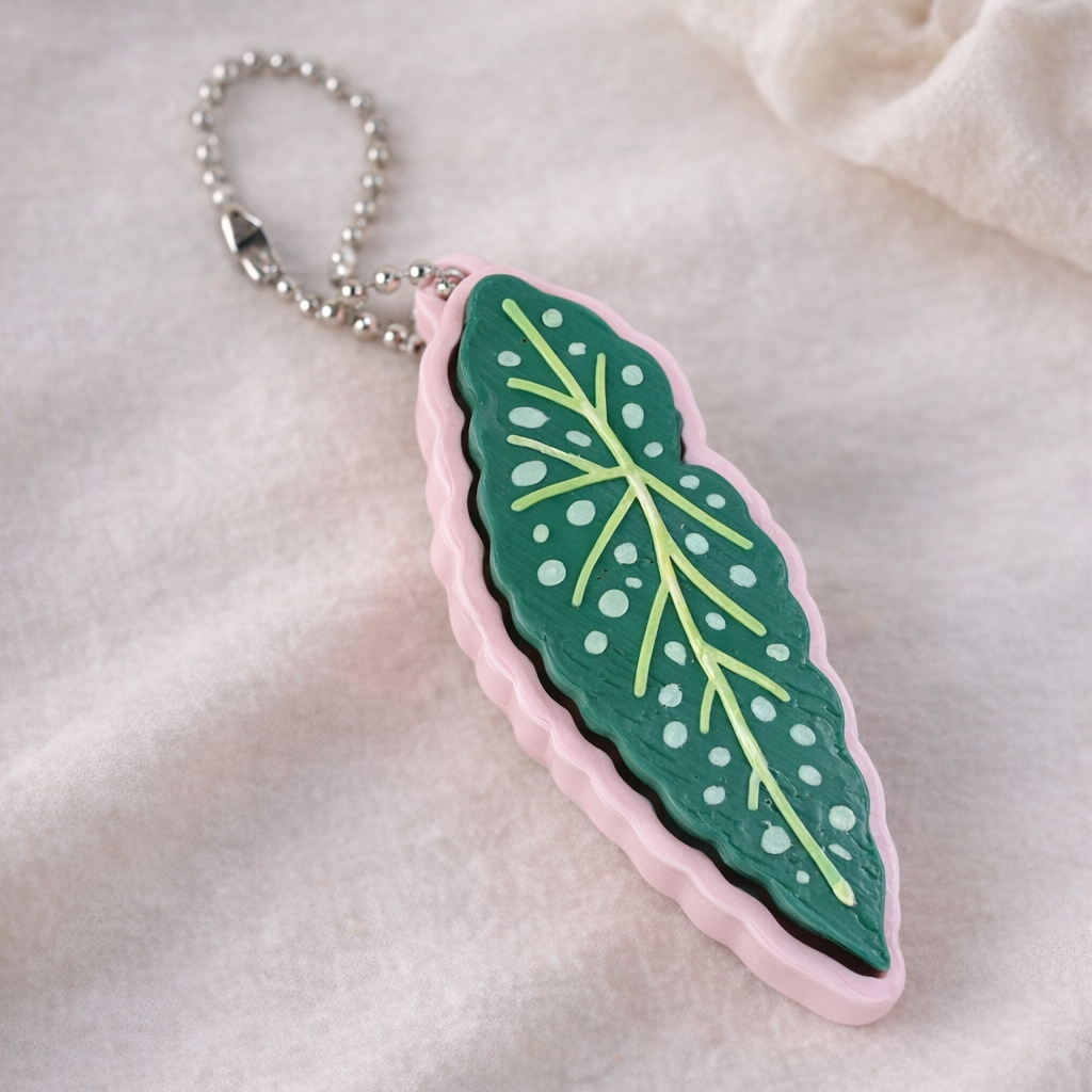 Begonia Leaf Fidget Clicker Pink - BUILD YOUR OWN