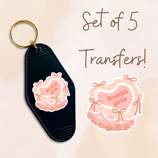 Bookish Girlie Cake MOTEL KEYCHAIN Transfer