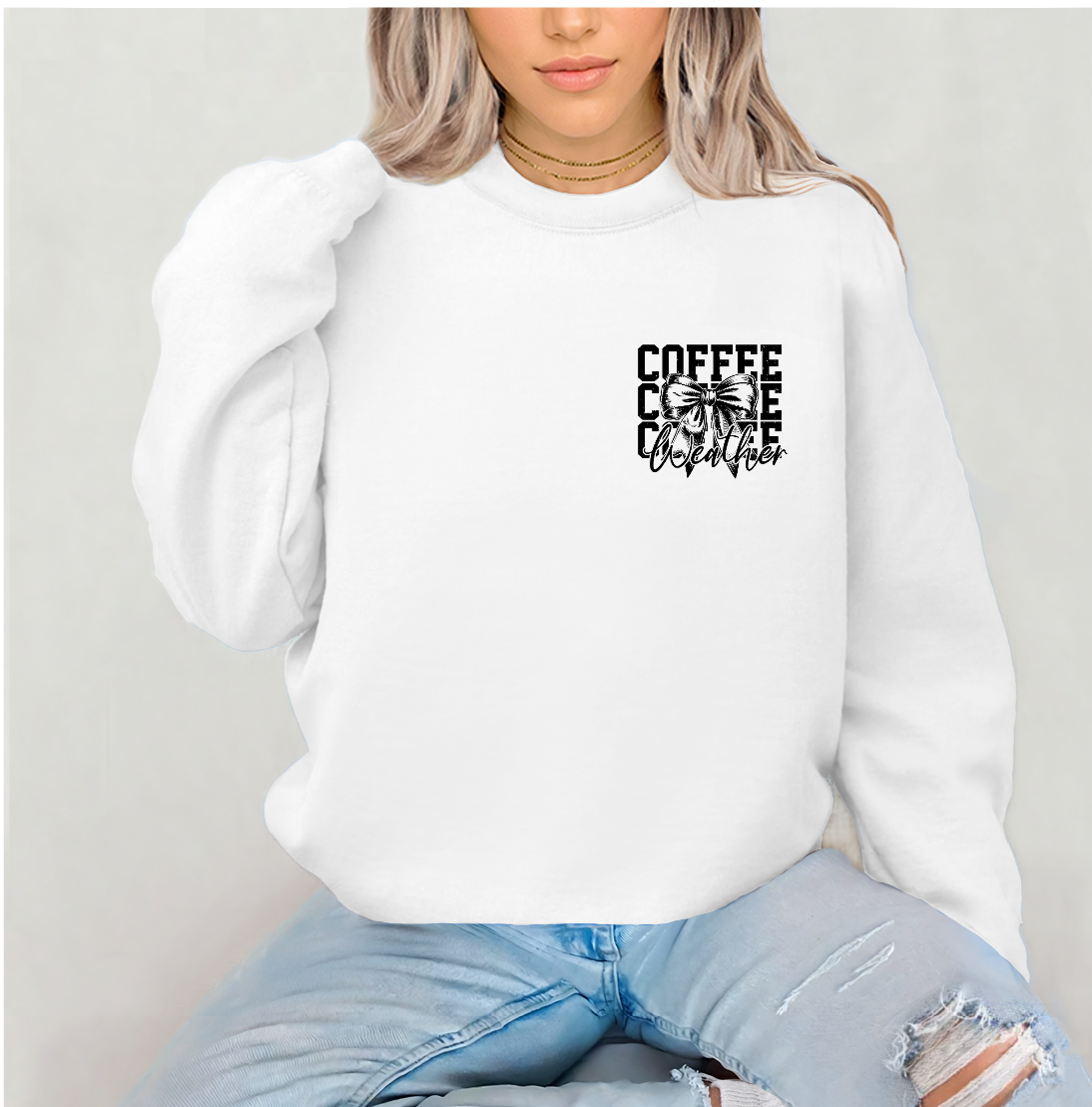 Coffee Weather (BLACK) SINGLE COLOR DTF TRANSFER