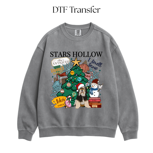 Christmas Stars Hollow DTF Transfer