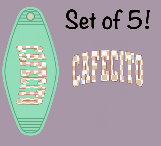 Cafecito Checkered (MOTEL KEYCHAIN) Last Chance