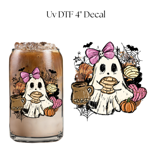 Pan Y Cafecito Ghostie 4” UV DTF Decal