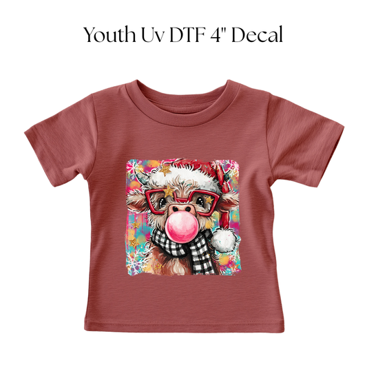 YOUTH Christmas Cow Gum DTF Transfer