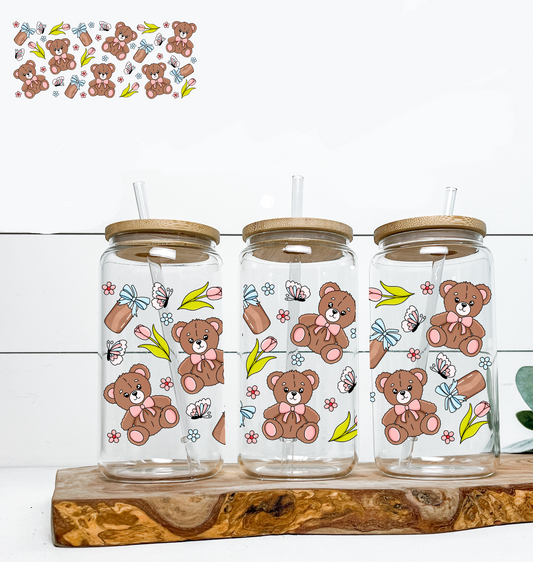 Bear & Coffee UV DTF DOUBLE SIDED