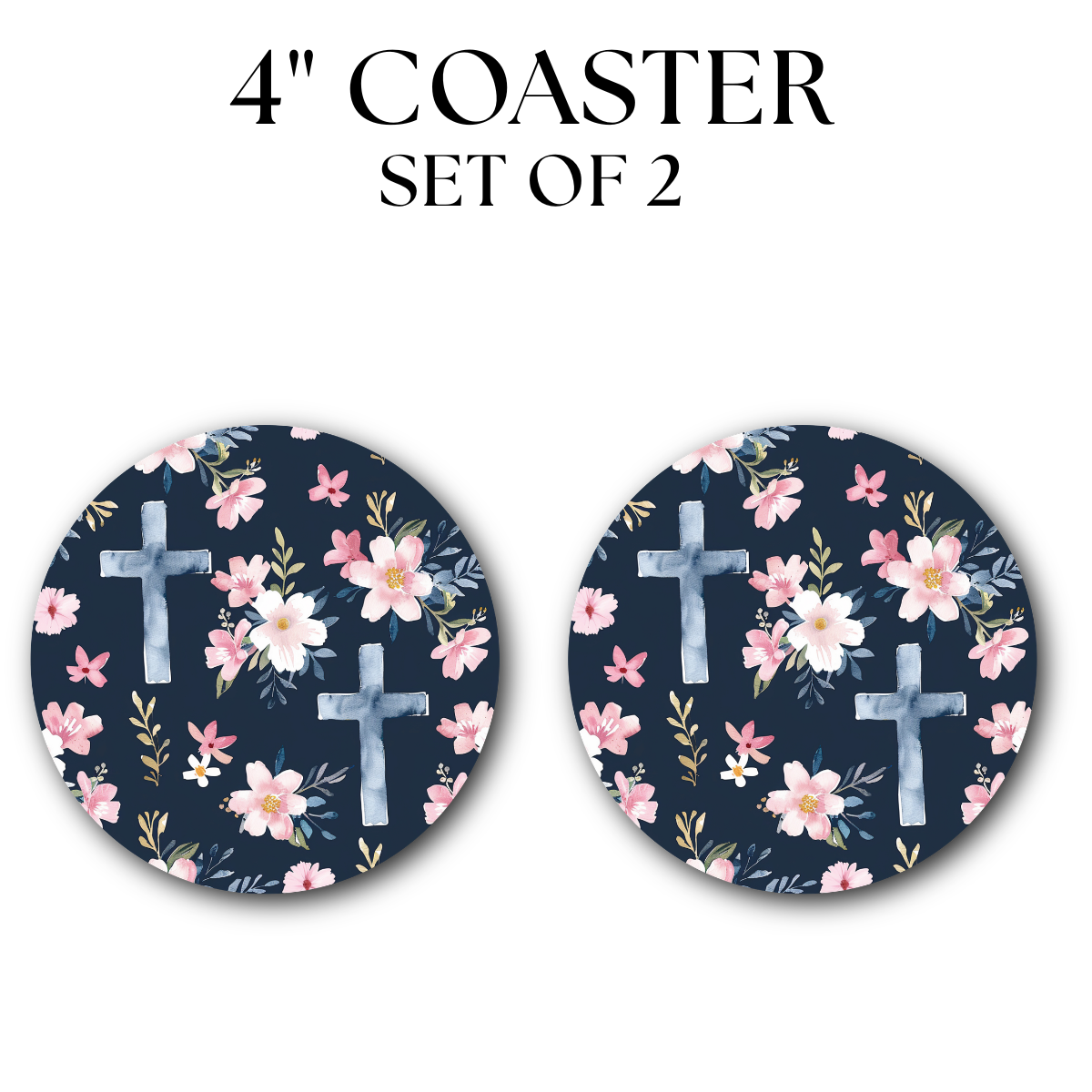 Blue Cross UV DTF Coaster 4"