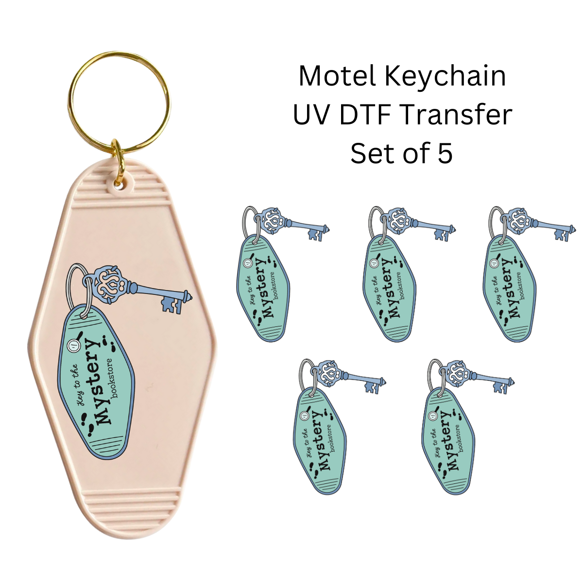 Keys to the Mystery Bookstore UV DTF Transfer