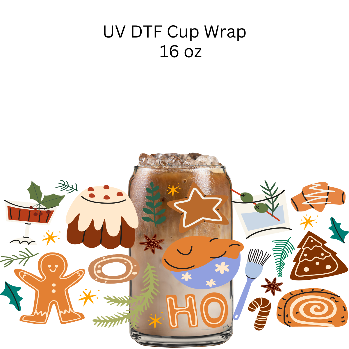 Ho Christmas Eats UV DTF Cup Wrap