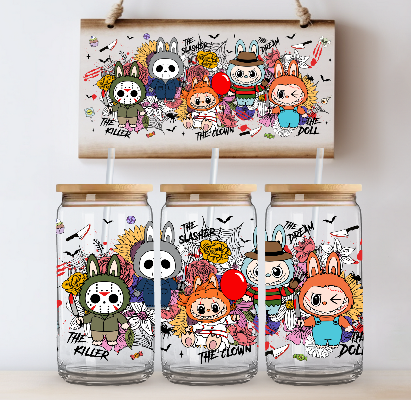 Horror Bubus UV DTF Cup Wrap