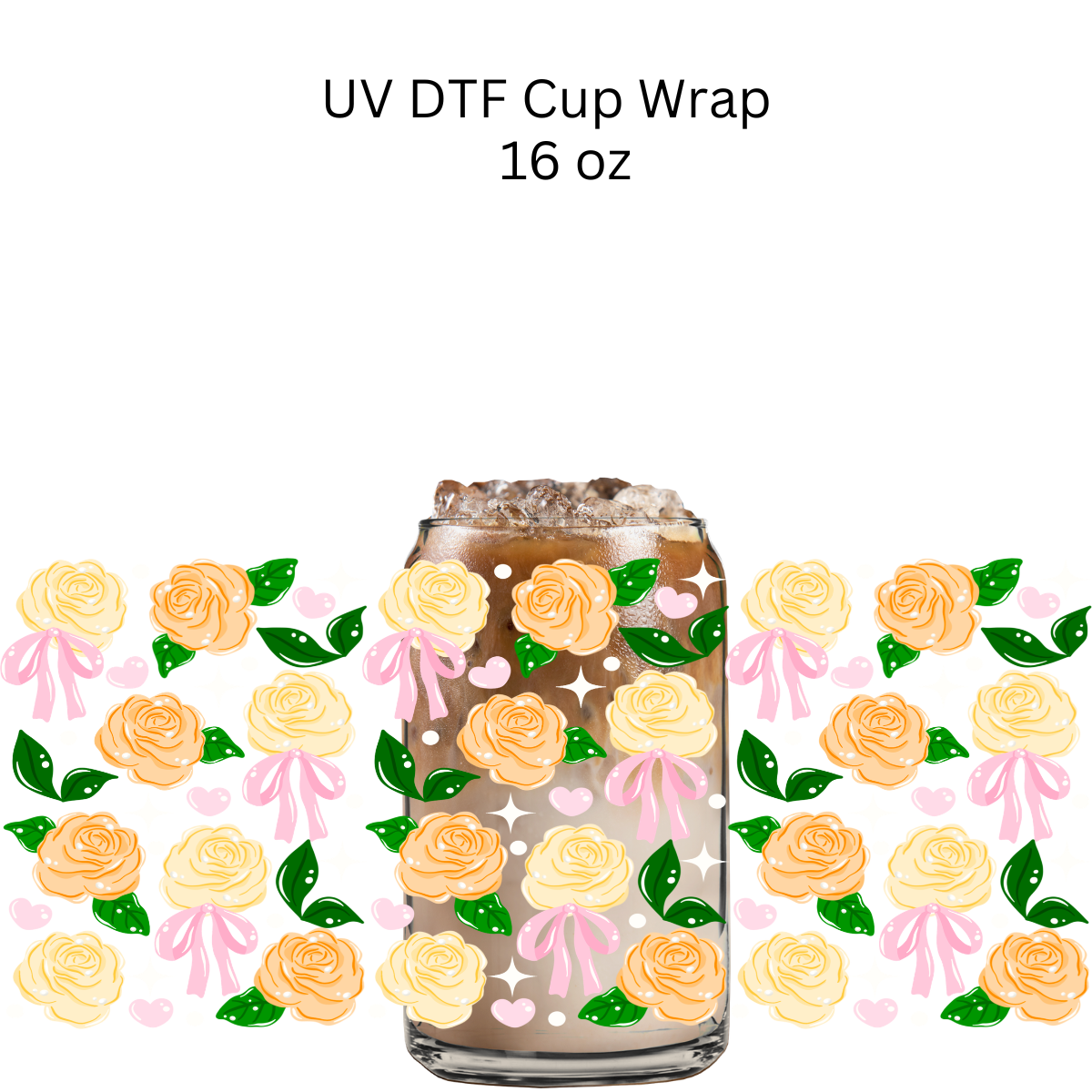 Yellow and Orange Roses UV DTF Wrap
