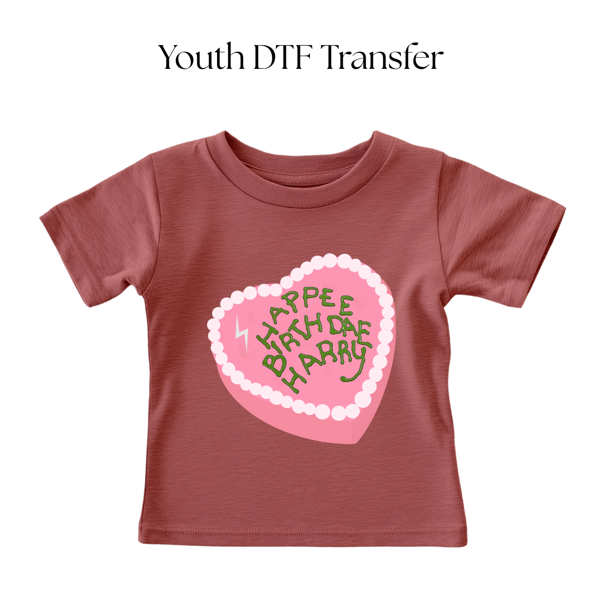 YOUTH Happee Birthdae Harry Cake DTF Transfer