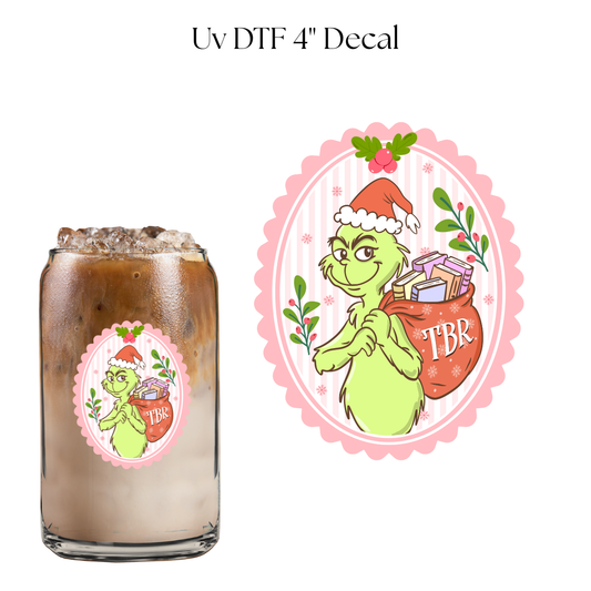 Green Monster Book Sack 4” UV DTF Decal