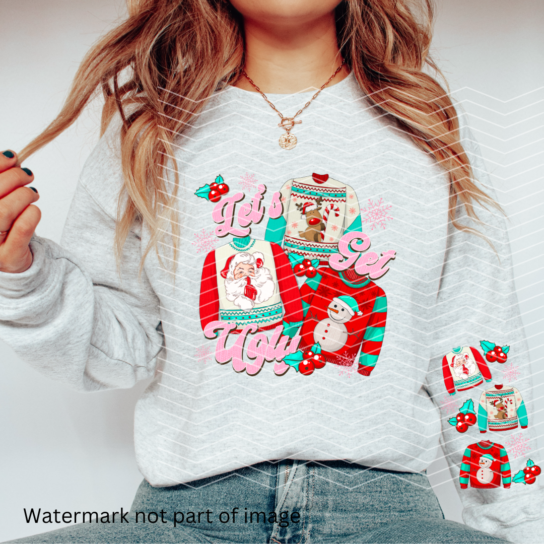 GOOD Let's Get Ugly DTF Transfer Sleeve Set