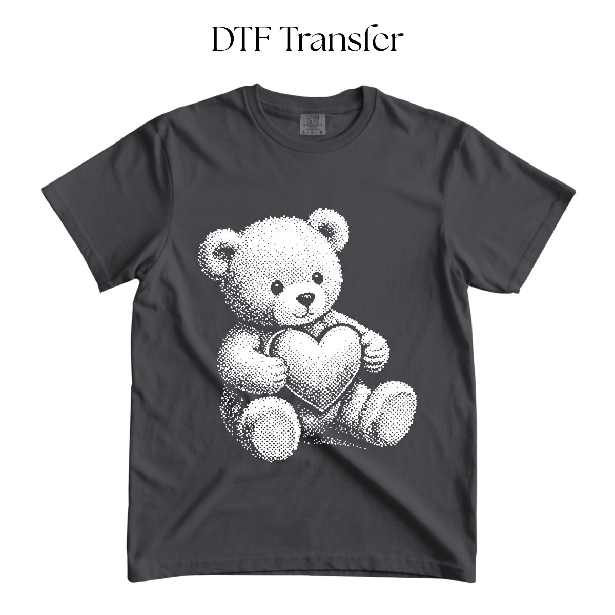 White Teddy Single Color DTF Transfer
