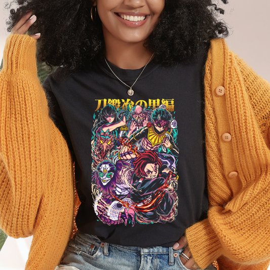 Cartoon Press on Black DTF TRANSFER