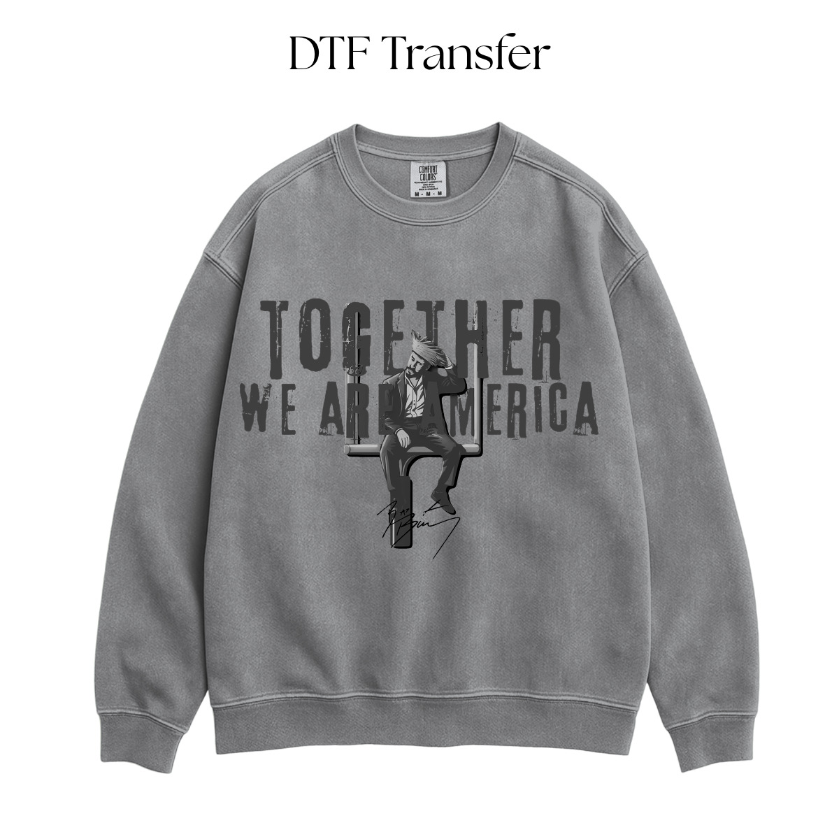 Benito Together We Are America Single Color DTF Transfer