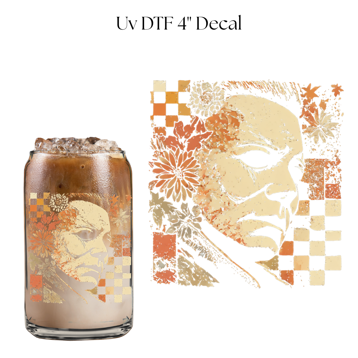 Floral Michael 4” UV DTF Decal