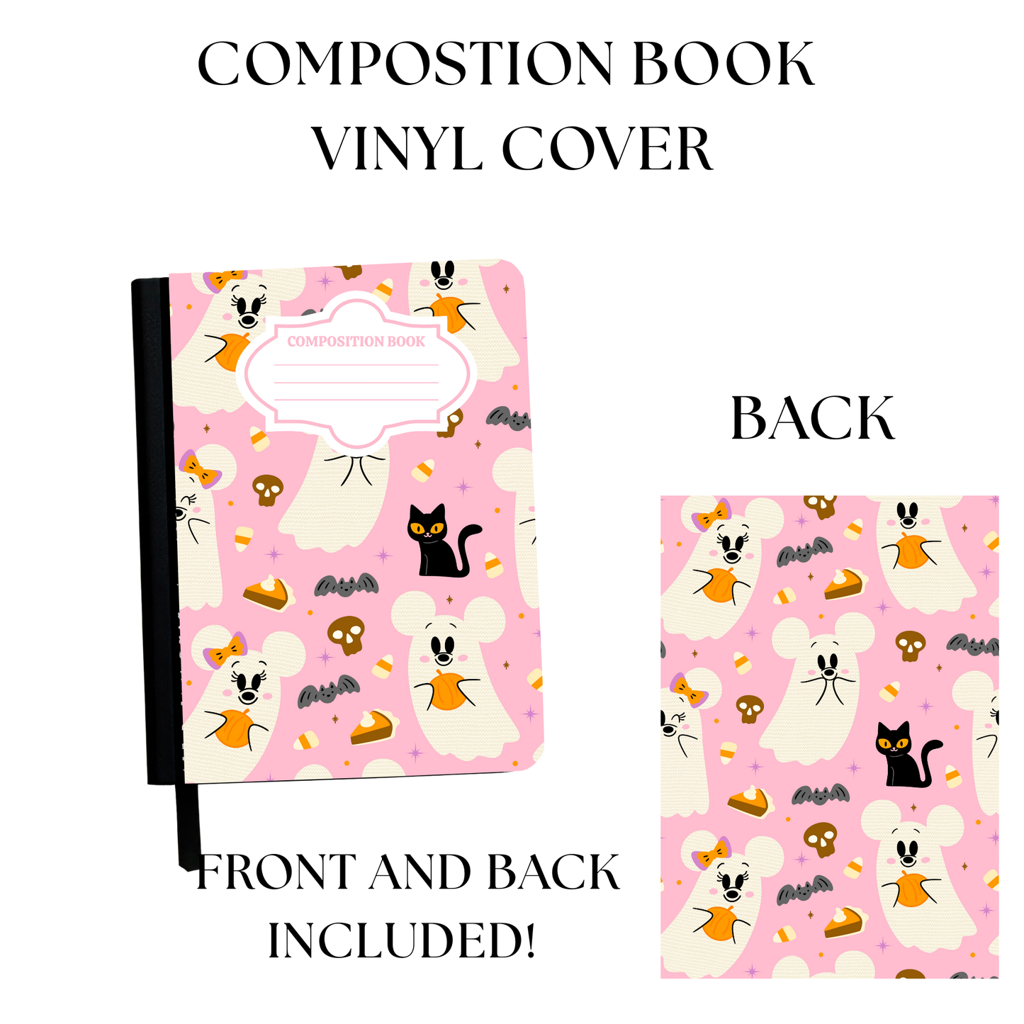 Mouse Ghosts Composition Notebook Vinyl Cover