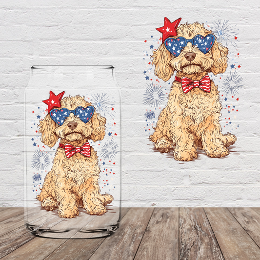 Patriotic Dog 4" UV DTF