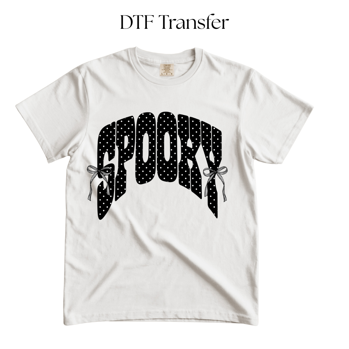 Spooky Black Polkadots DTF Transfer