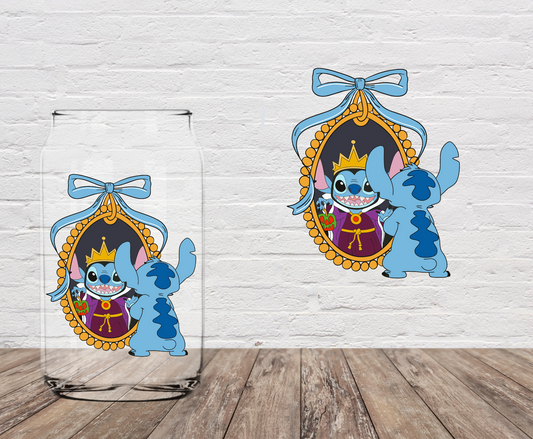 Blue Monster Evil Mirror 4" UV DTF