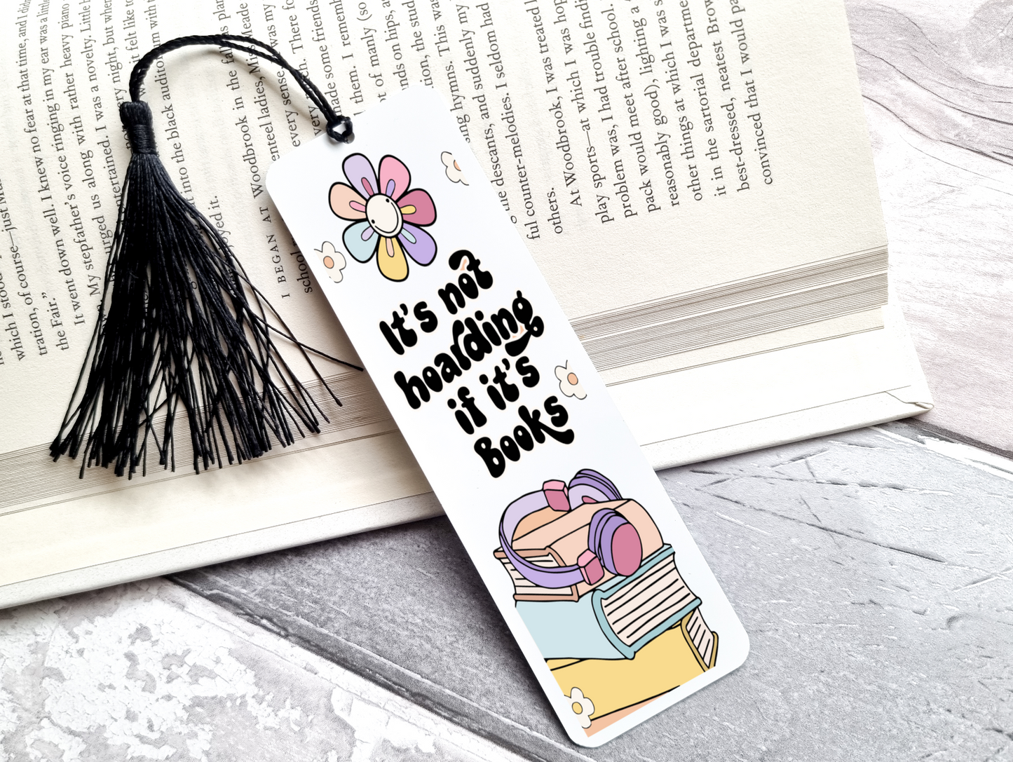 It's Not Hoarding If It's Books Bookmark UV DTF Transfer