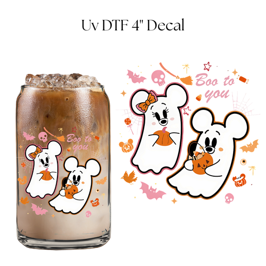 Mouse Boo To You 4” UV DTF Decal