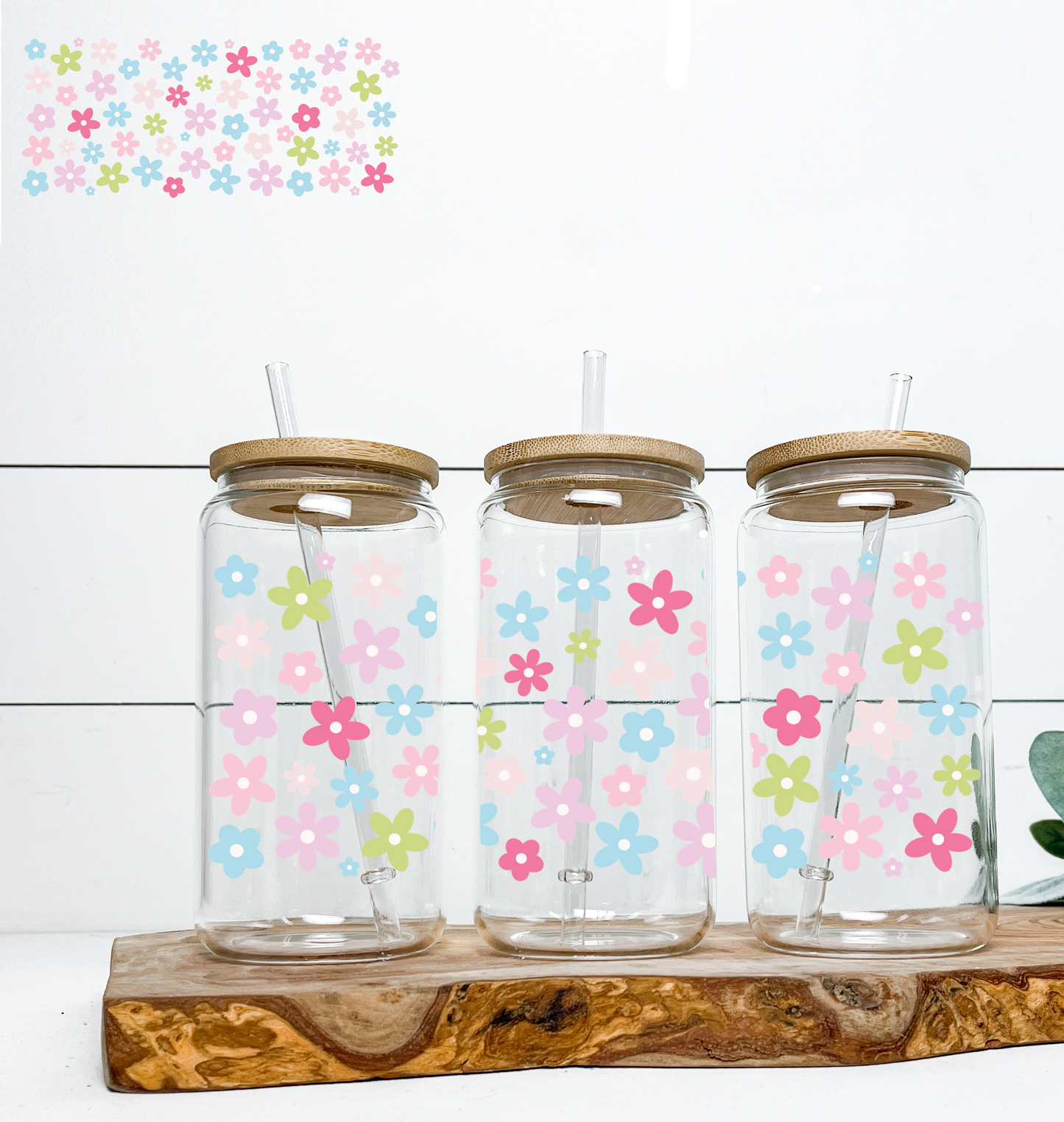 Pastel Flowers UV DTF Wrap