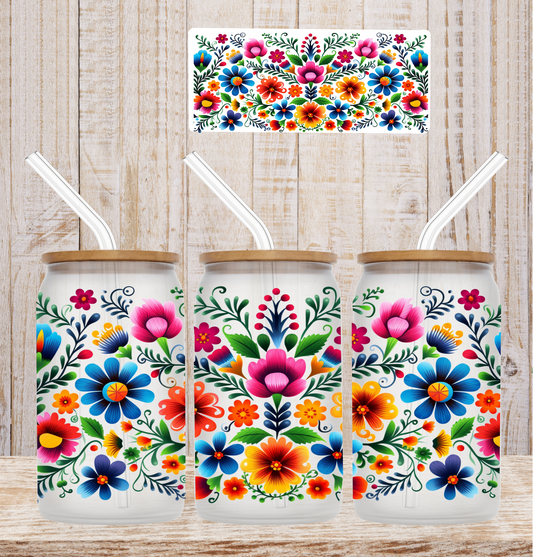 Bright Floral UV DTF Wrap