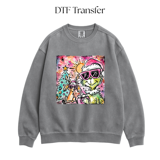 Green Monster Glasses DTF Transfer