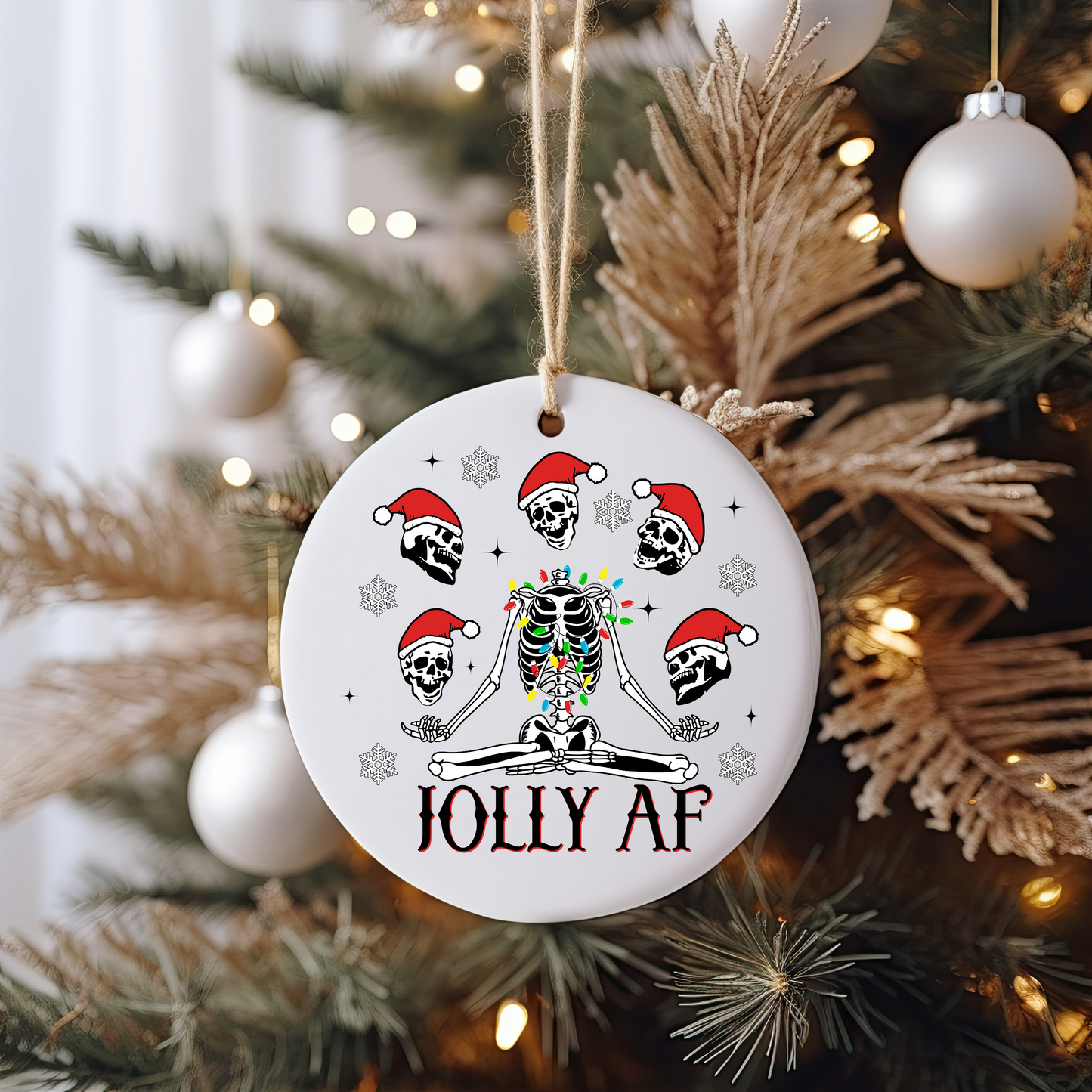 GOOD Jolly AF Ornament Size UV DTF Single Sided