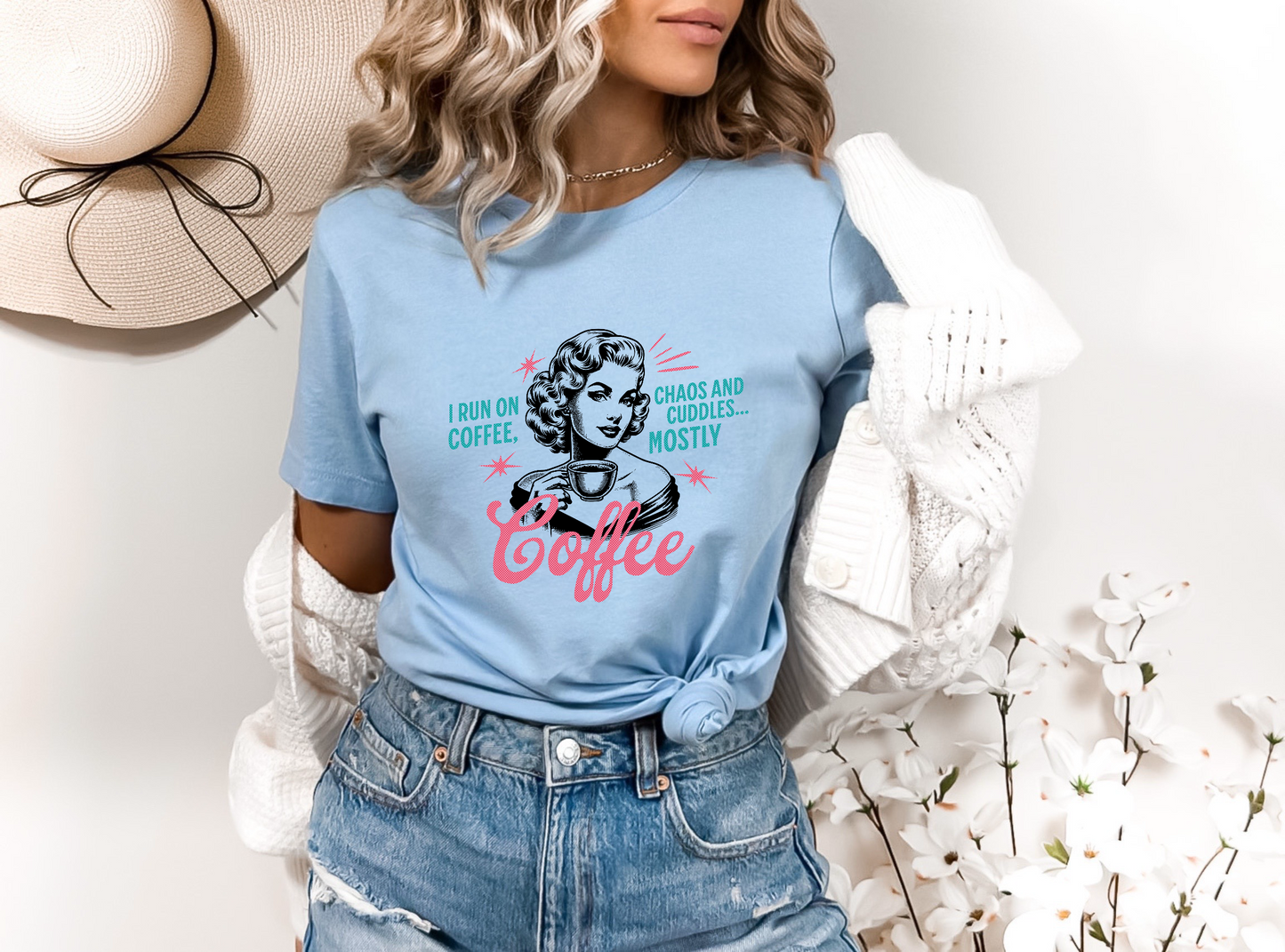 I Run On Coffee & Chaos DTF Transfer